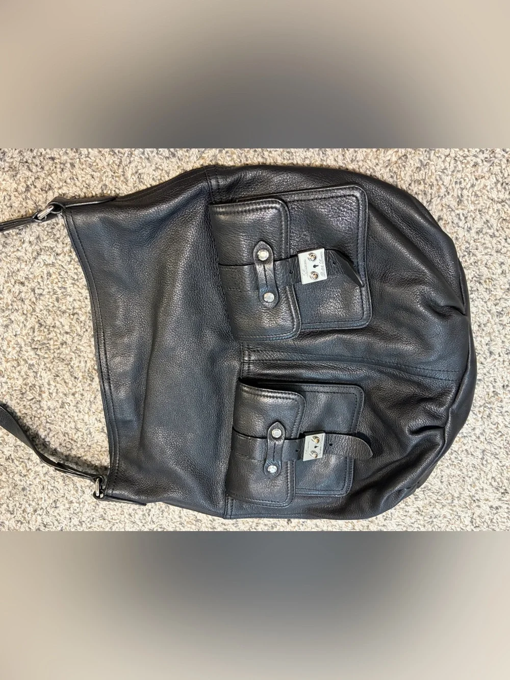 Vintage Lauren Ralph Lauren PRL Sample Development Leather Cargo Hobo Bag